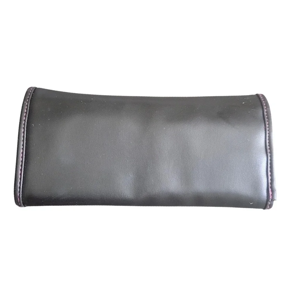 Mary Kay Signature Black Faux Leather Makeup Brush Case Travel‎ Tri-Fold Vacay